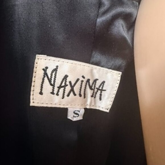 Vintage Maxima Black Leather Duster Coat - Picture 6 of 6